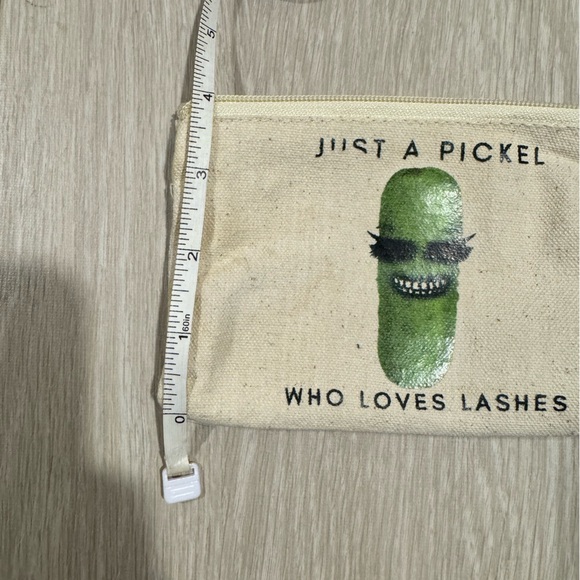Misprint small canvas tote pickle and lashes - Picture 3 of 3